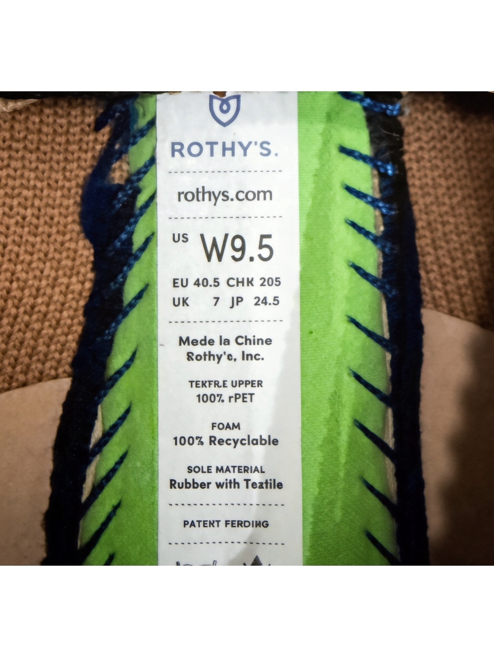 Rothy's The Point II Camel Captoe Flats - Size 9.5 (Excellent NWOB Condition) - Picture 10 of 10